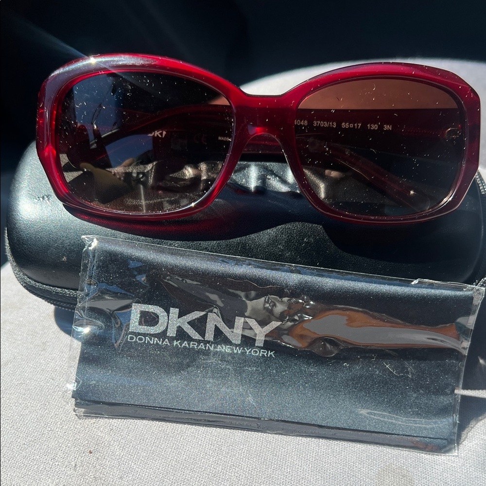 DKNY Burgundy Women's Sunglasses